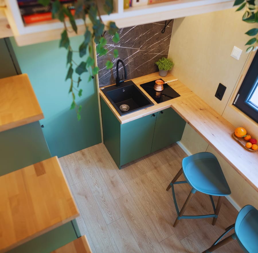Tiny house smart premium cu bucatarie completa