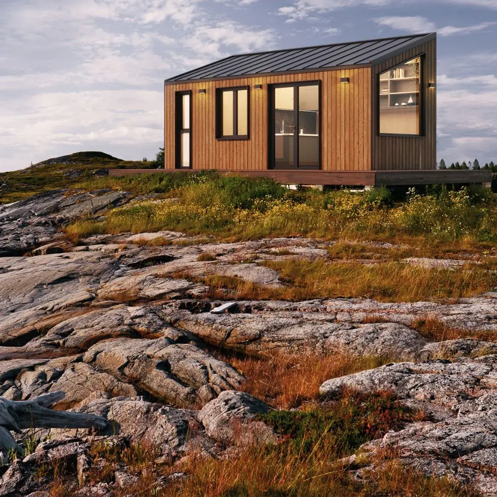 Tiny house Pixel fatada lemn Tiny house Pixel fatada lemn brun