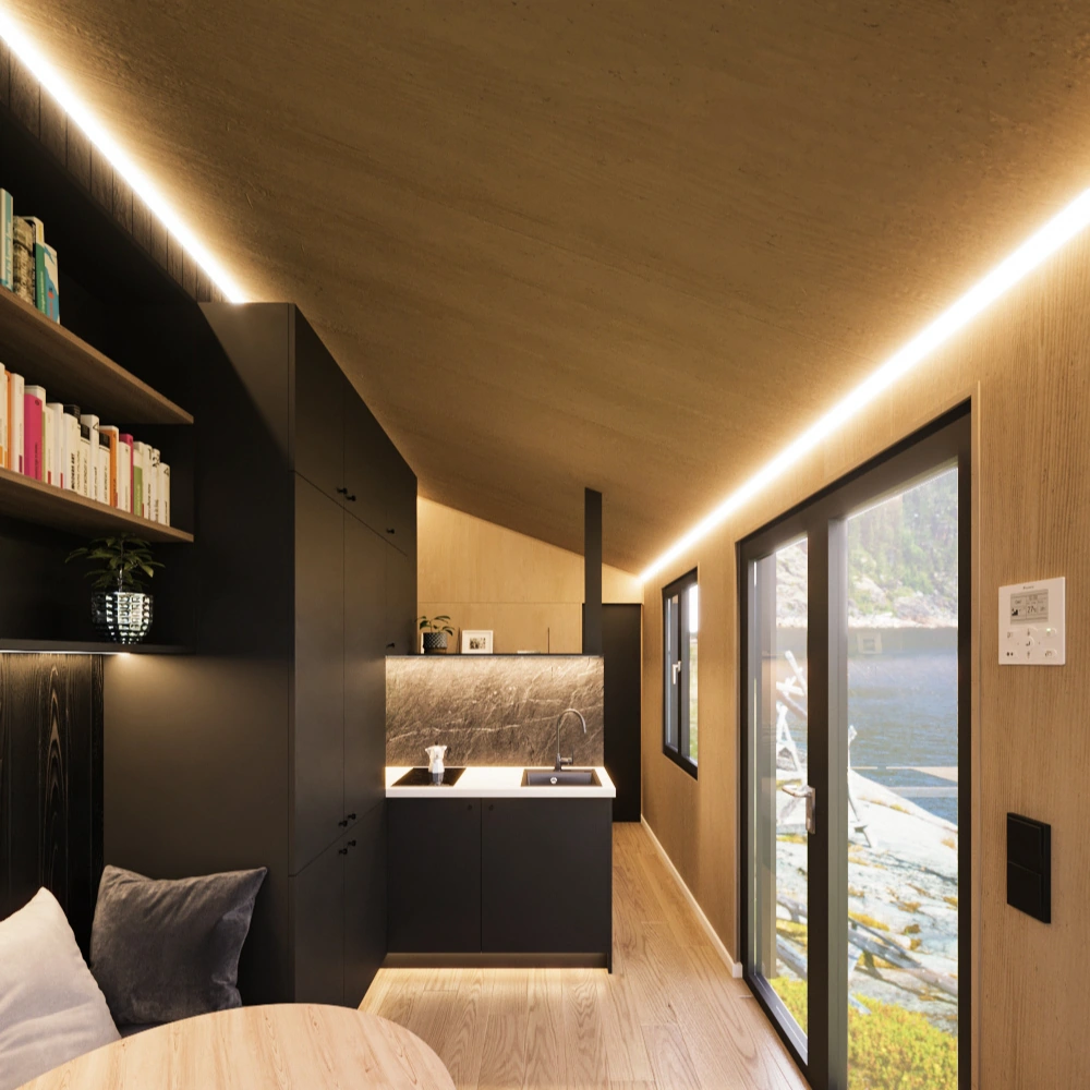 Tiny house Pixel cu living si dormitor, bucatarie